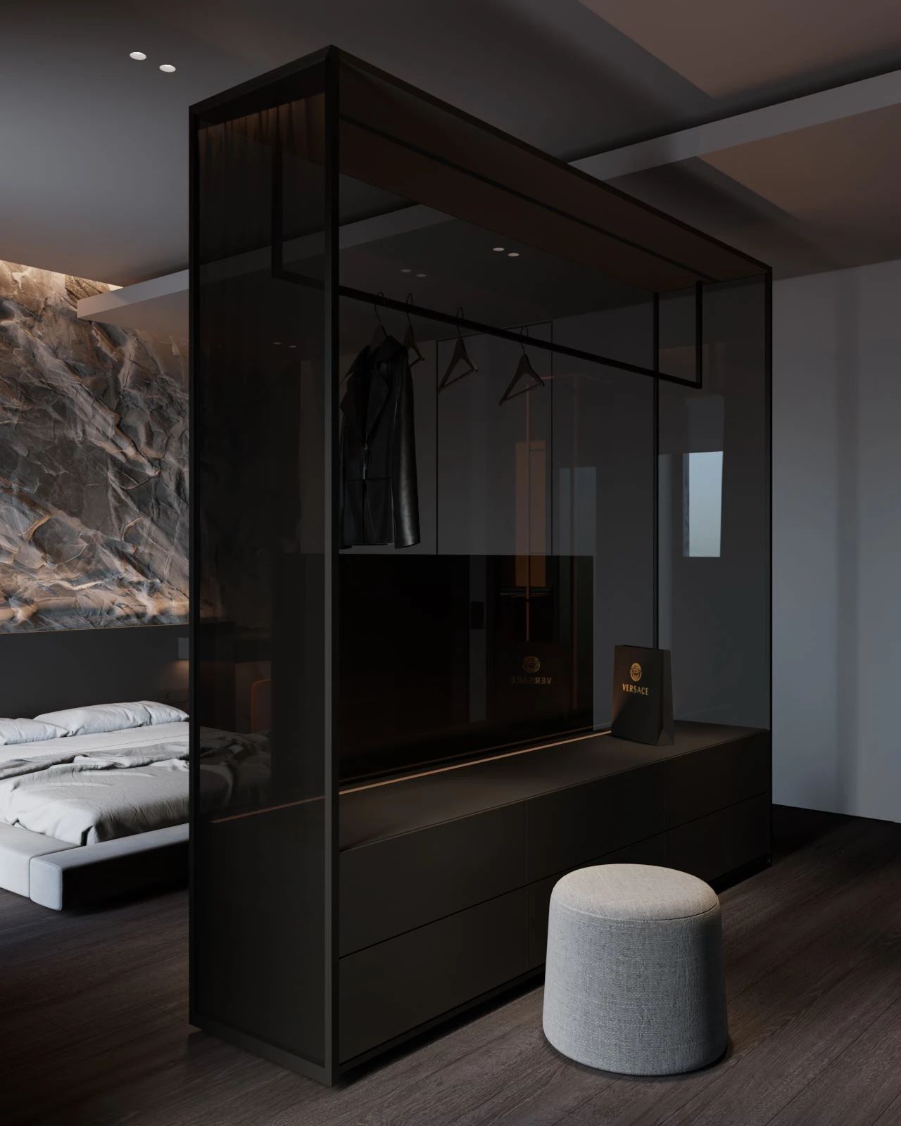 97㎡黑色调公寓设计-26