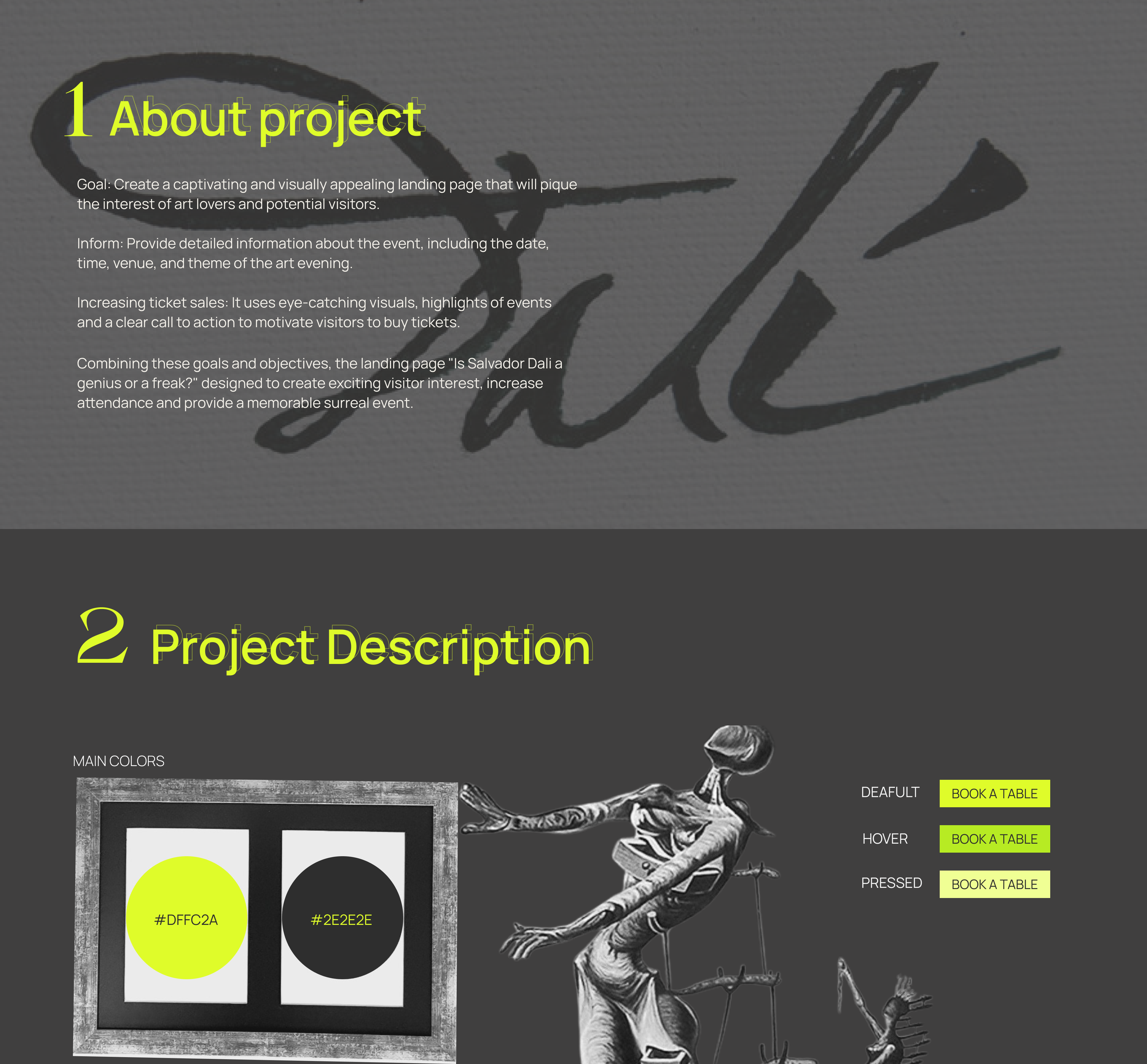 Art Evening Salvador Dali 登陆页面-1