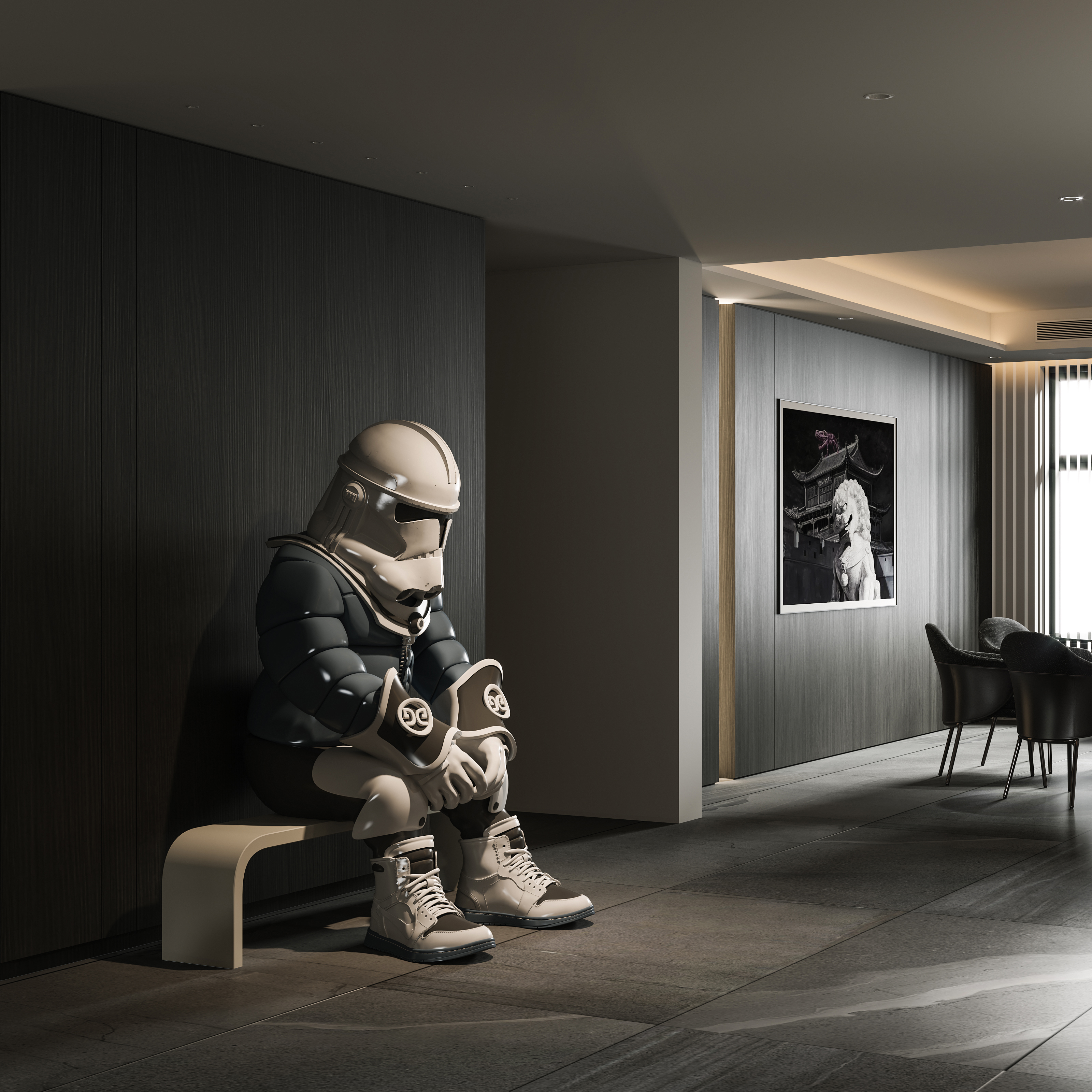 现代简约平层空间丨左舍-20