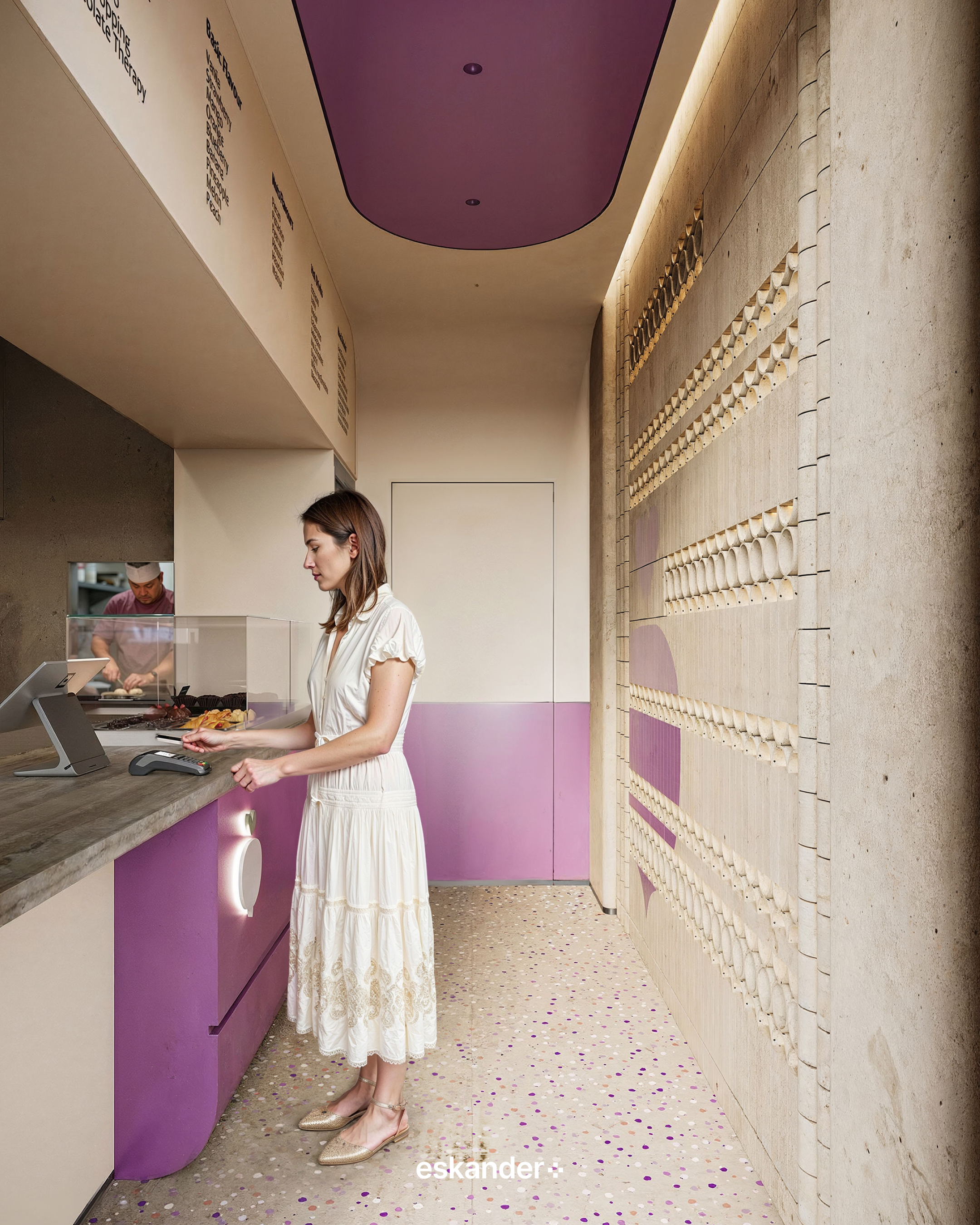 淡紫色·甜品店丨阿联酋迪拜丨Eskander Plus Studio-9