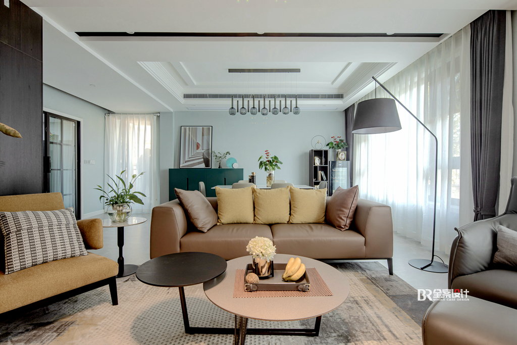 康桥融府别墅现代简约灰调空间设计丨袁云莉(首席设计师)-8