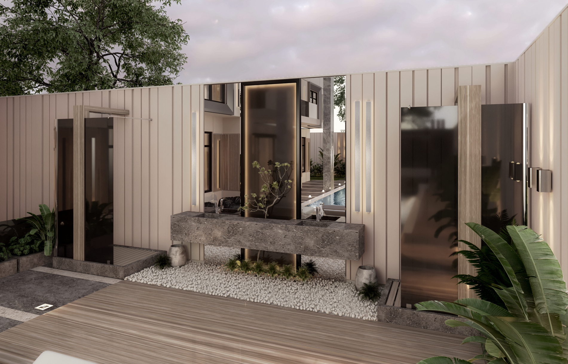 Modern Villa Facade & Lanscape Design-9