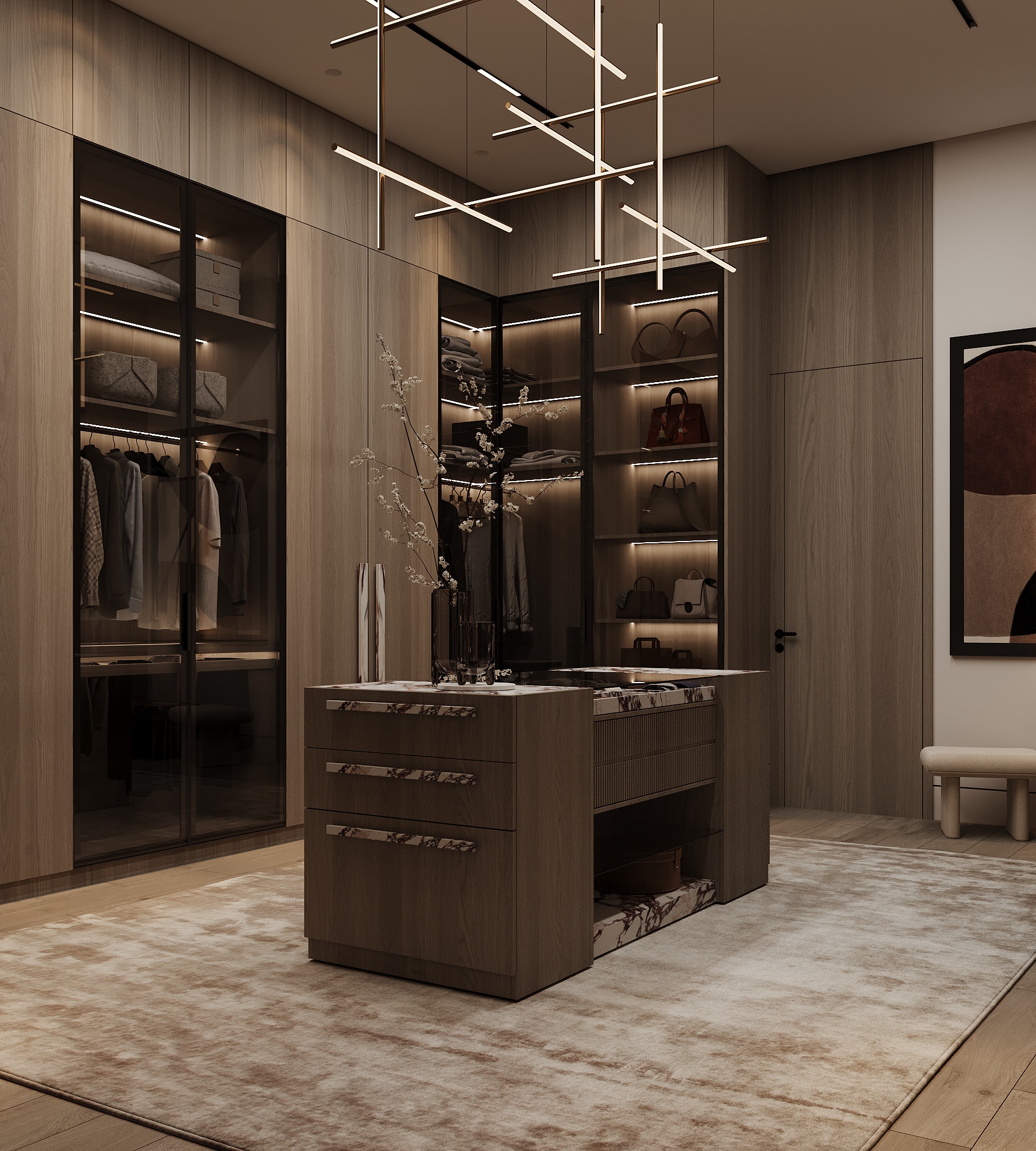 现代奢华更衣室设计丨沙特阿拉伯-8