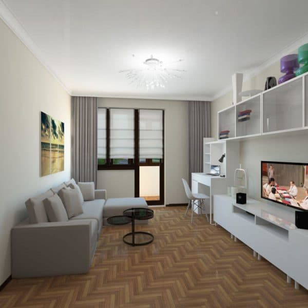 家庭用一居室公寓室内设计-5