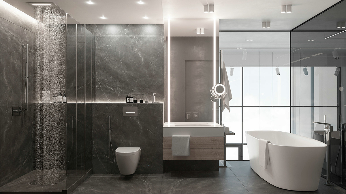 极简风遇上精致白，优雅舒适现代别墅设计-23