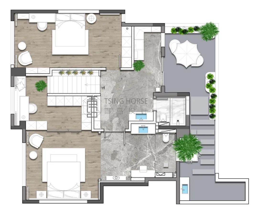 蓝光公园华府顶复丨青马别墅设计-53