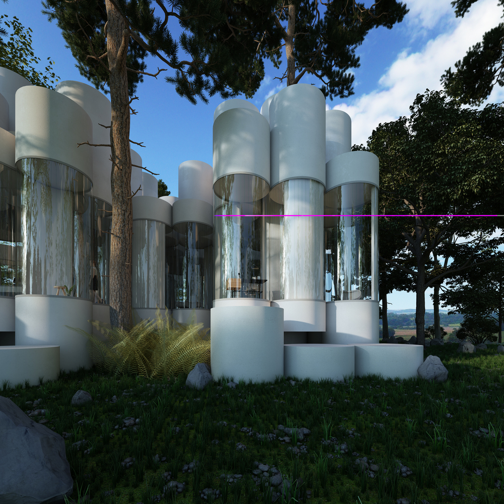 House Cylinder  Town and Concrete-42