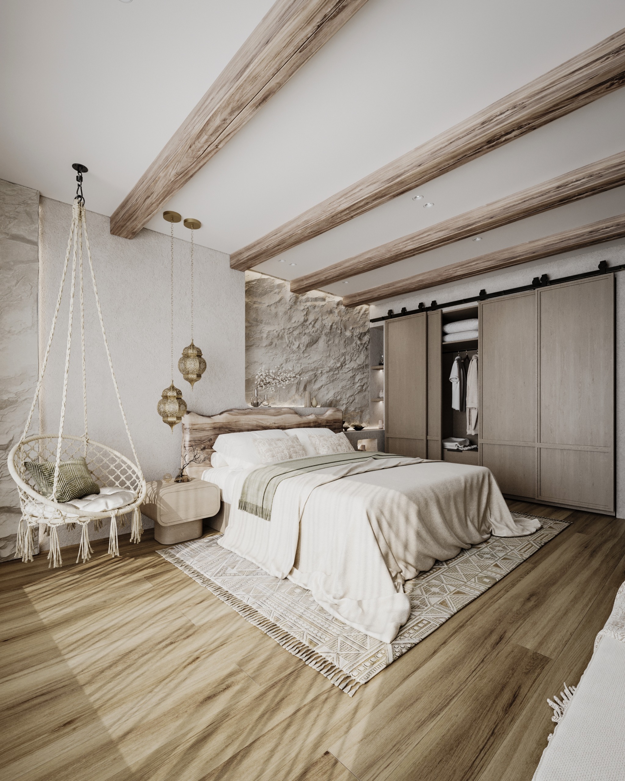 斯维安卧室设计（注：SIWIAN可能是特定的人名、地名或品牌名等，如果有更准确的对应信息，以实际为准）丨EgyptAlexandria丨Hammoud Architects-9