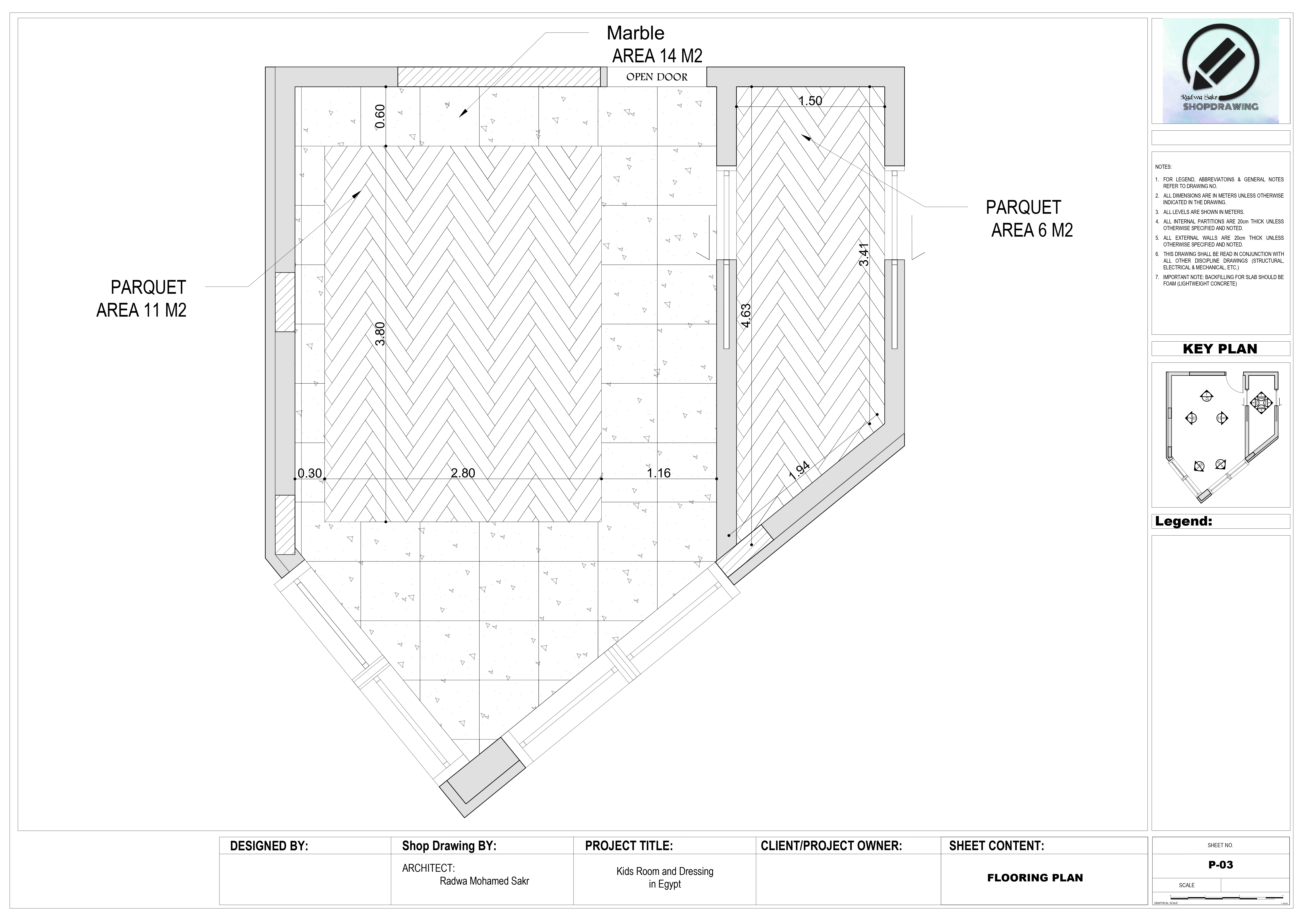 Shop Drawing For kids Room-3