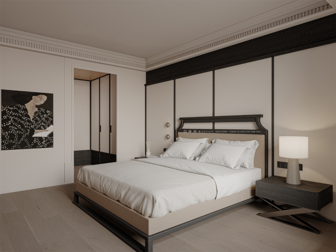 得间设计丨精装改法式婚房，将时光浸润在260㎡的质感新居里-178