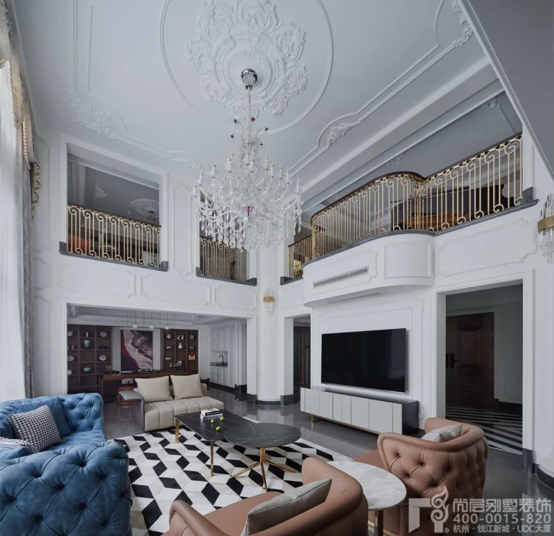 法式浪漫温馨别墅设计丨尚层别墅装饰-13