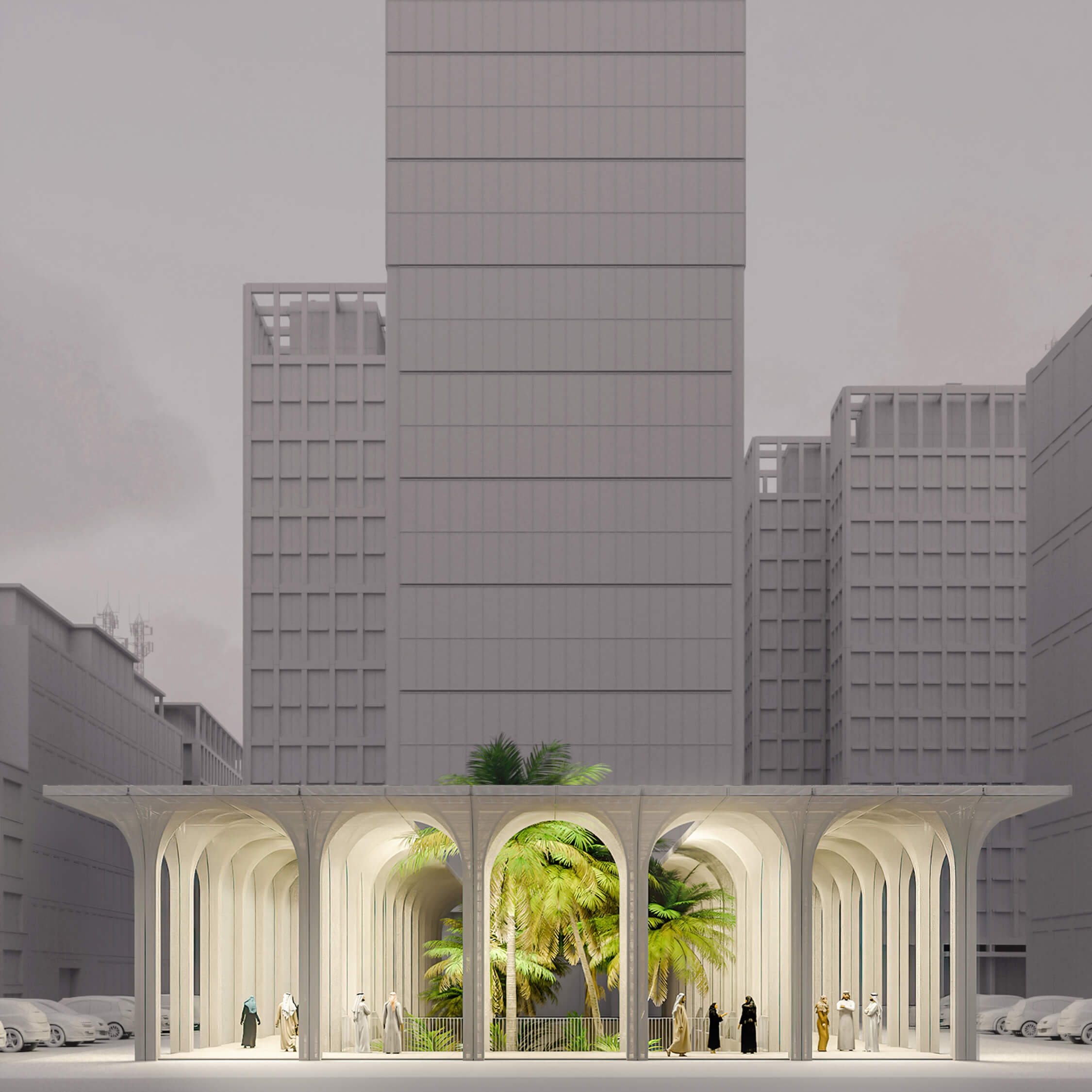 未提及（可暂以“基于OASIS等策略的城市系统设计”代称）丨阿联酋阿布扎比-1