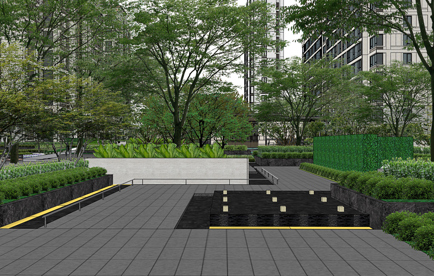 合肥万科朗拾大区景观SU模型-4