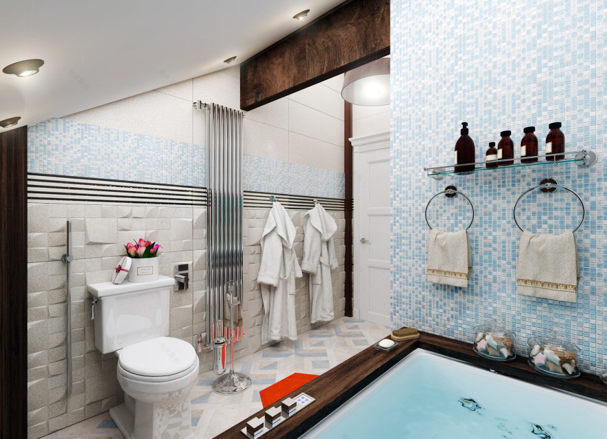 Проект ванной в п. Онуфриевский 9м² — портфолио бюро ARXY-13