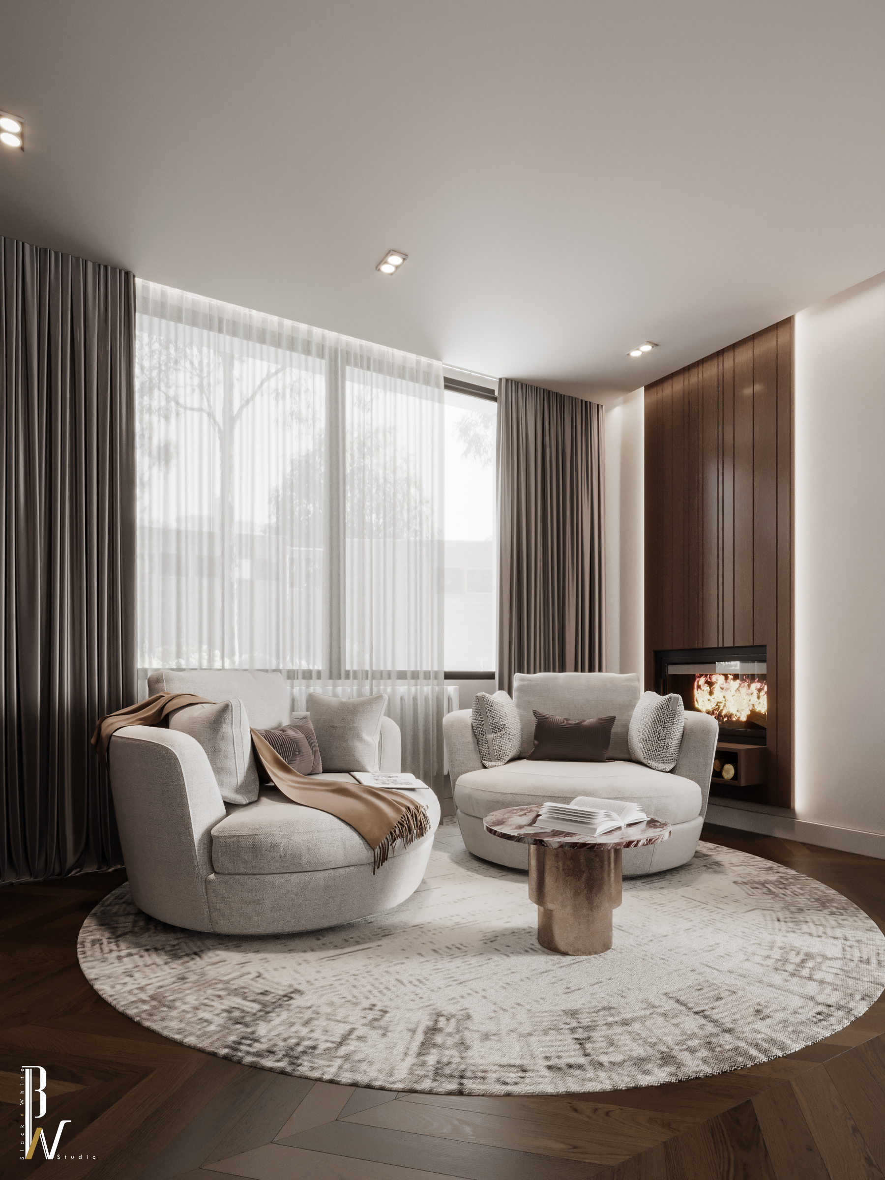 大厅和主卧室丨摩洛哥丨Black N White-36