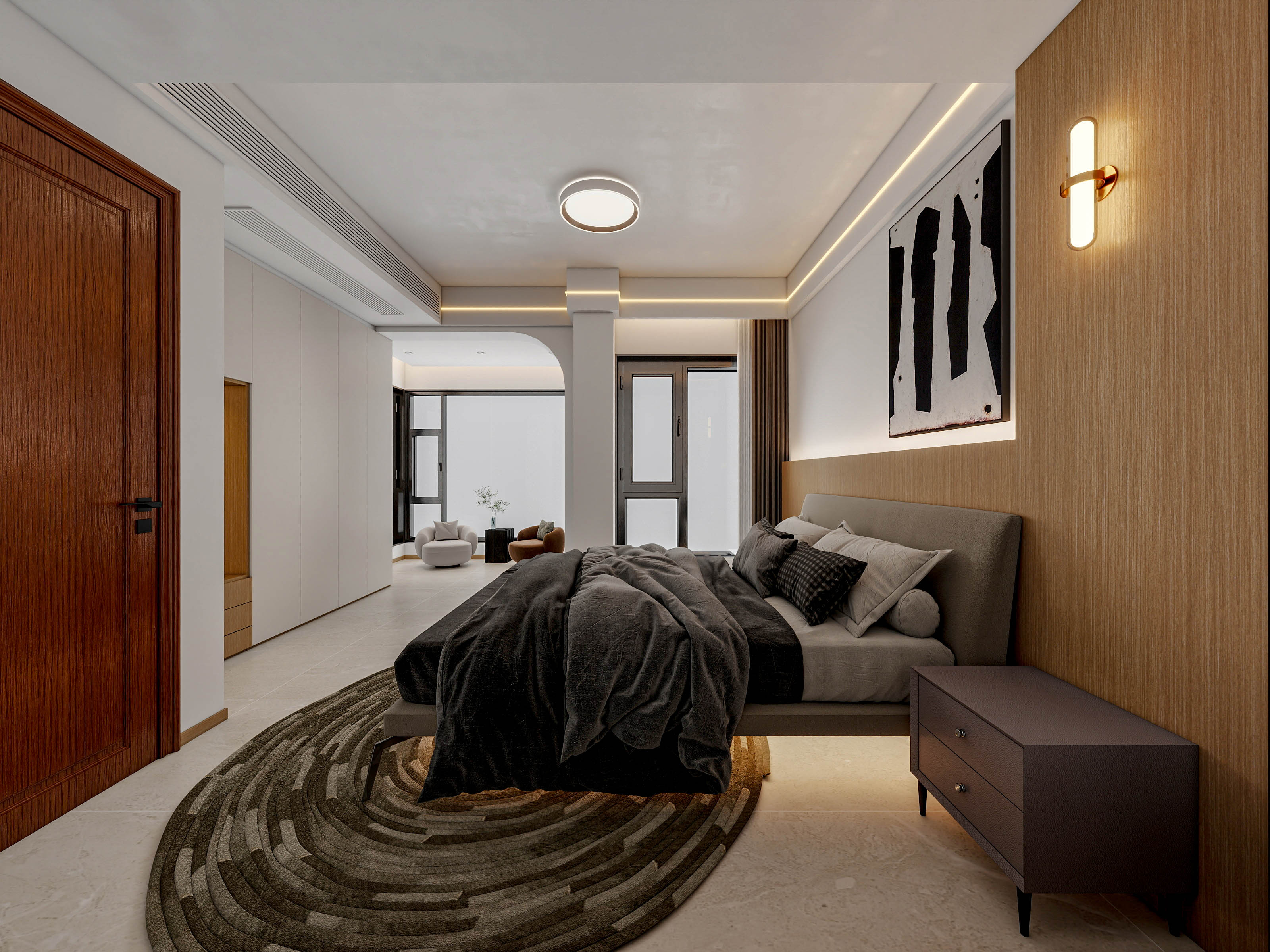 四川成都成都合院（376平方底跃简约中式三居室）-58