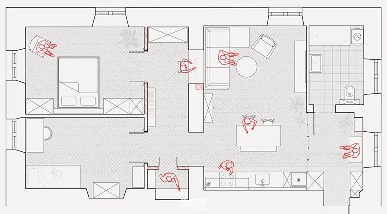 波南克拉科夫的美丽复古公寓设计丨波兰克拉科夫丨米科拉伊·伊万祖克-24