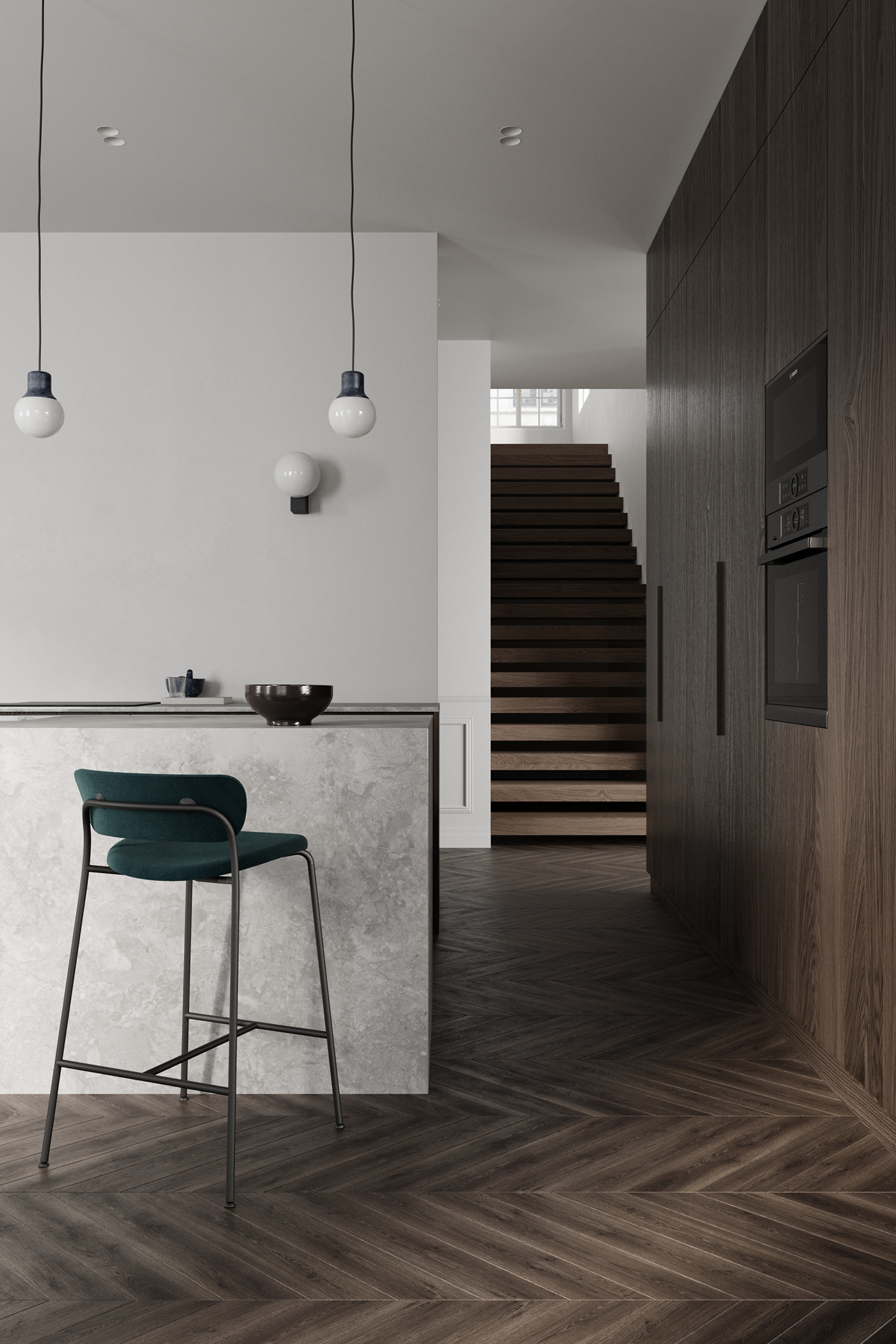 176㎡中性色调和木质纹理 打造出平静而舒适的空间-6