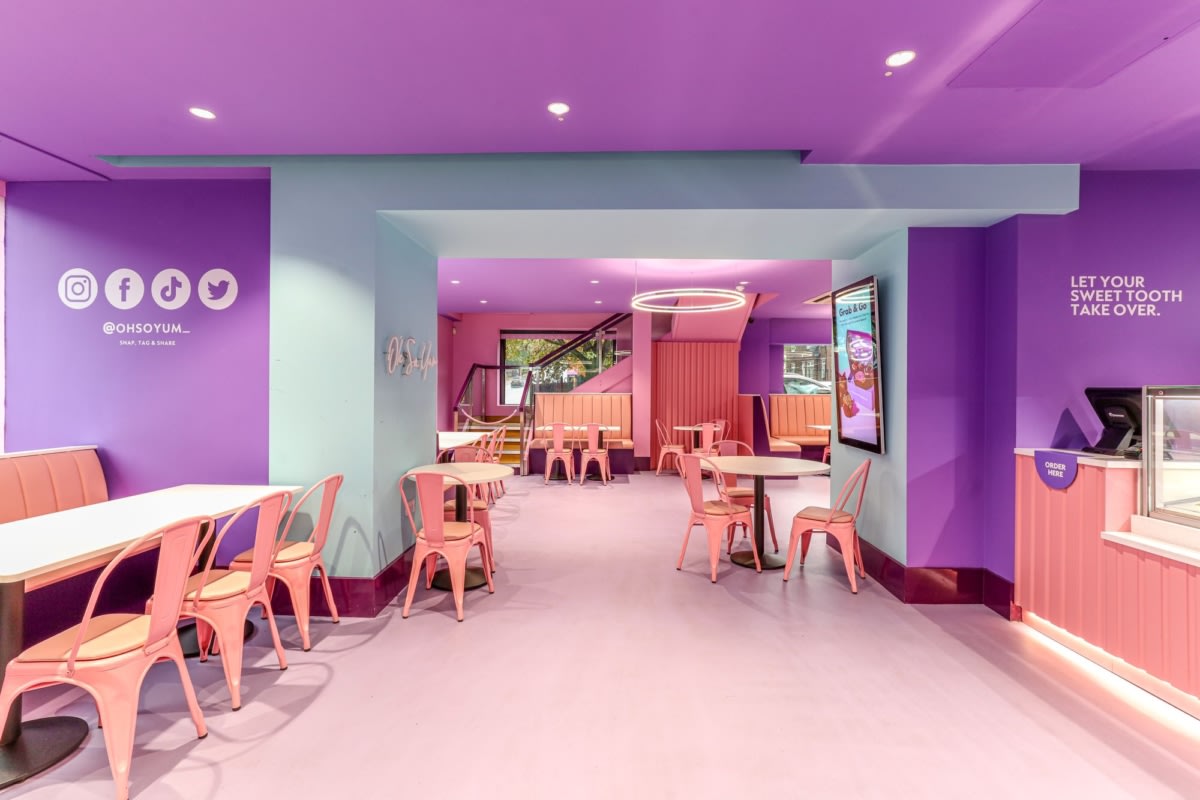 Oh So Yum！糖果色梦幻甜品店设计丨英国丨Phoenix Wharf-11
