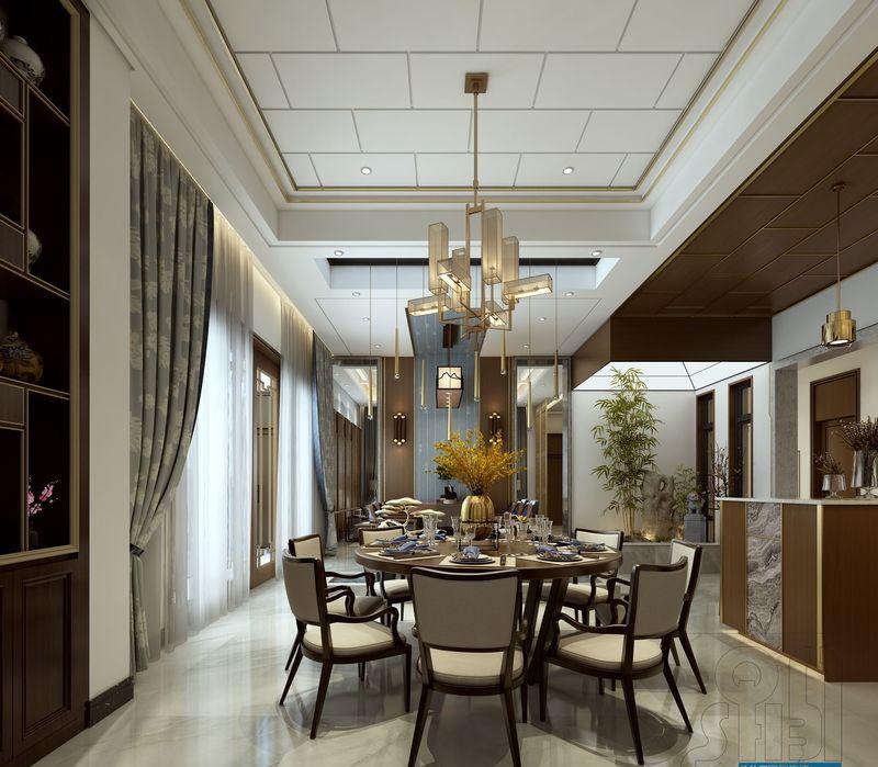 轻奢东方美学 双拼别墅设计展现传统与现代融合魅力-7