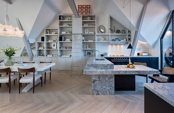 斯德哥尔摩 160 平米现代简约风格顶层公寓-4