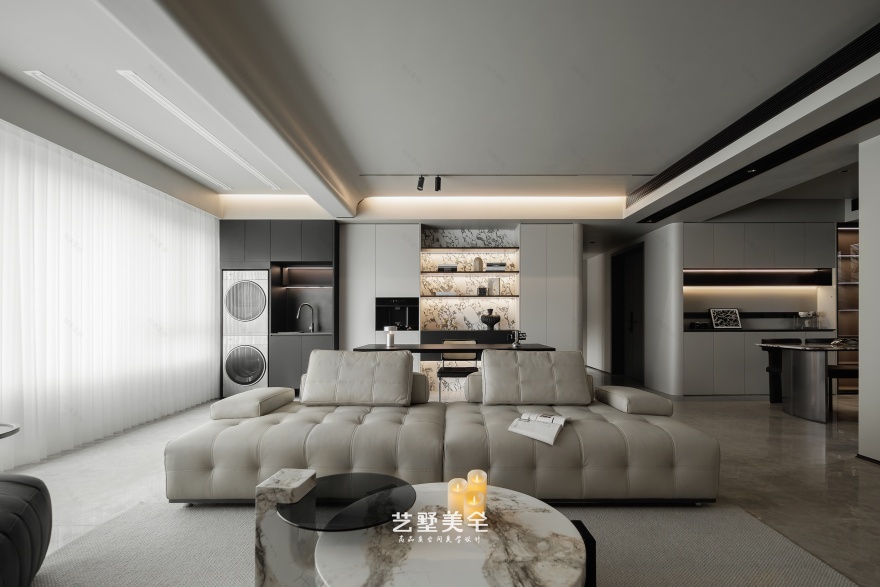 实景 139㎡高级灰克制美学现代高级感栖居丨中国合肥丨艺墅美宅-19