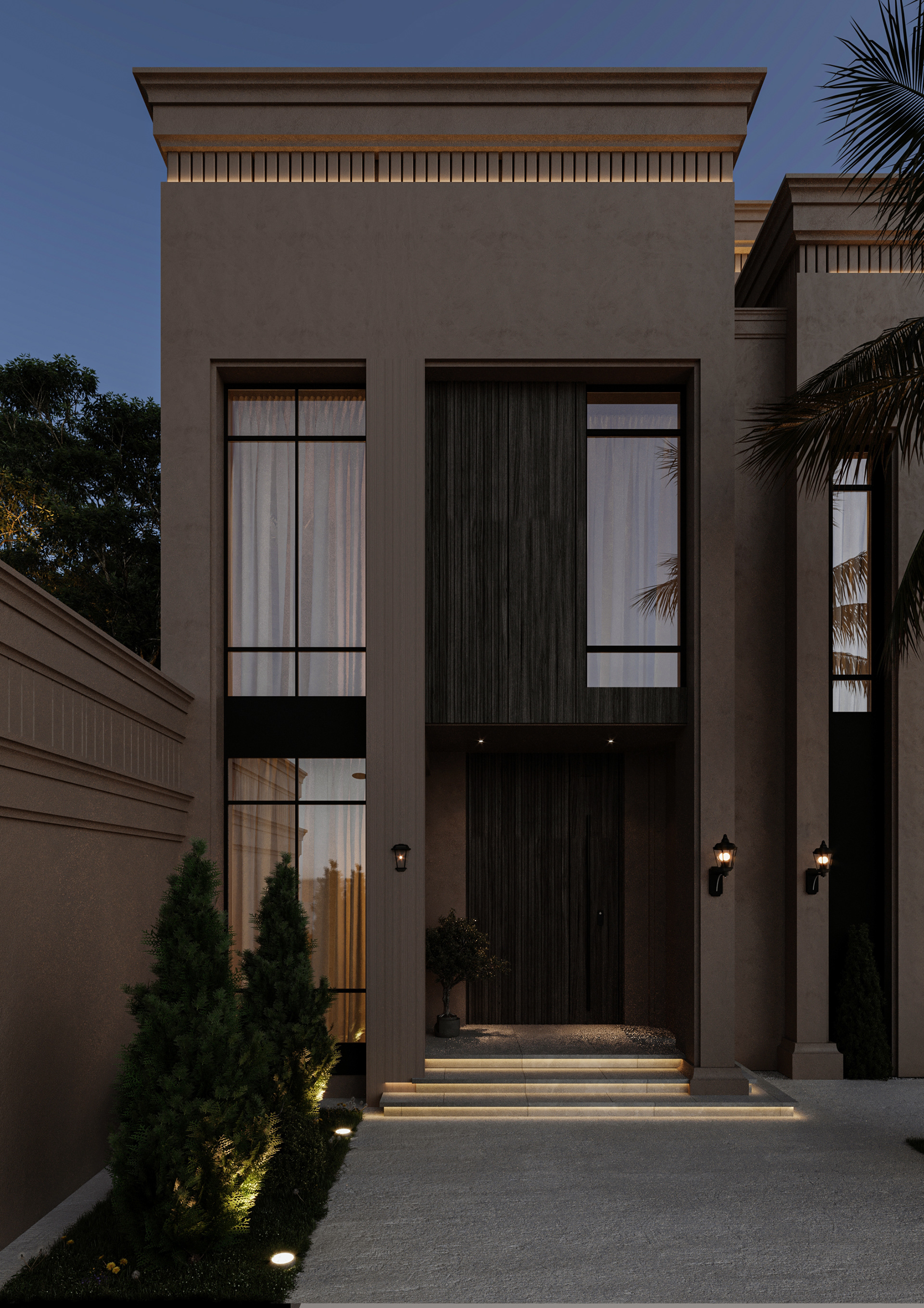 Neo Classic Villa Facade 设计与可视化-25