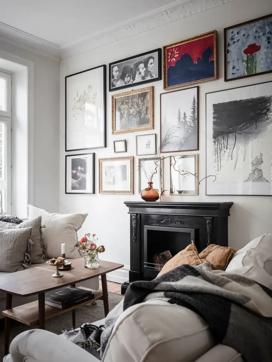 "瑞典古董公寓的灰色乡村厨房设计"-18