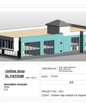 Working drawings (clothes shop)