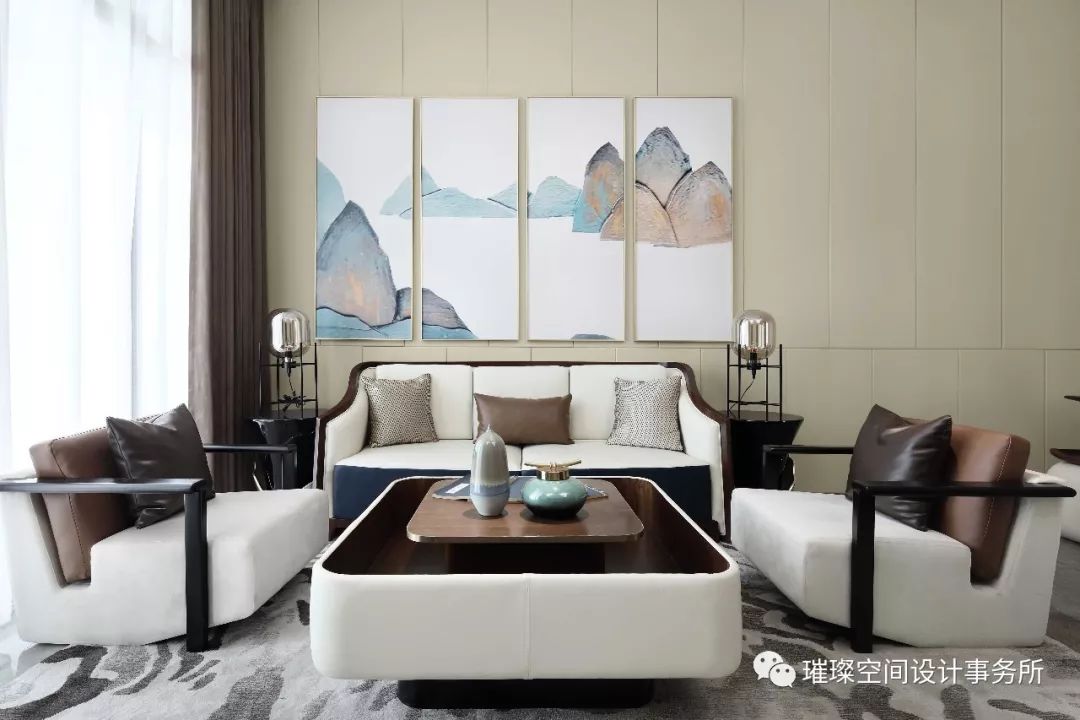 新亚洲艺术风格的水岸蓝庭售楼中心设计-37