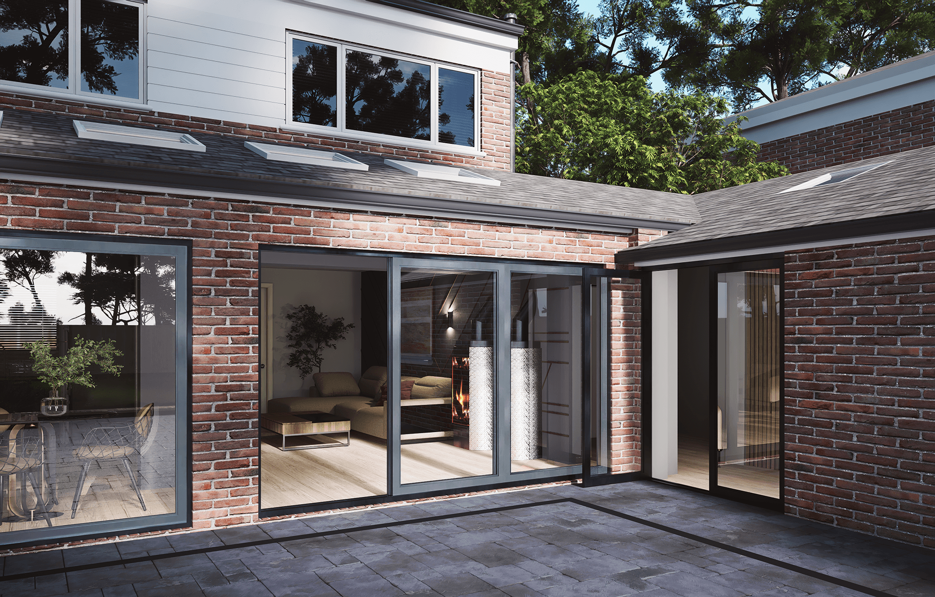 Lean to extension with Velux above-3