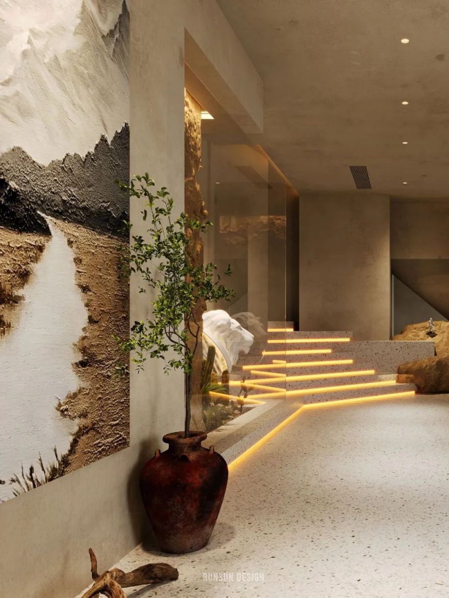 侘寂洞穴风民宿设计丨中国温州丨朗石设计-62