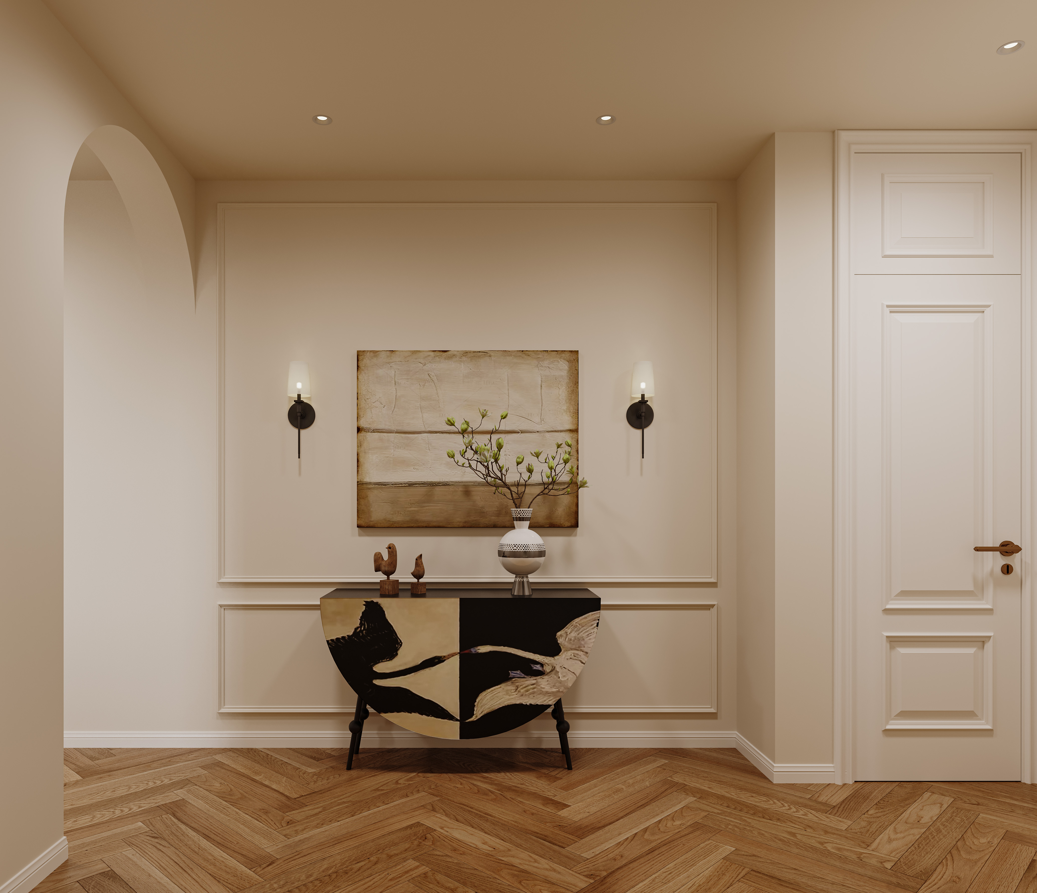 法式挑空别墅-24