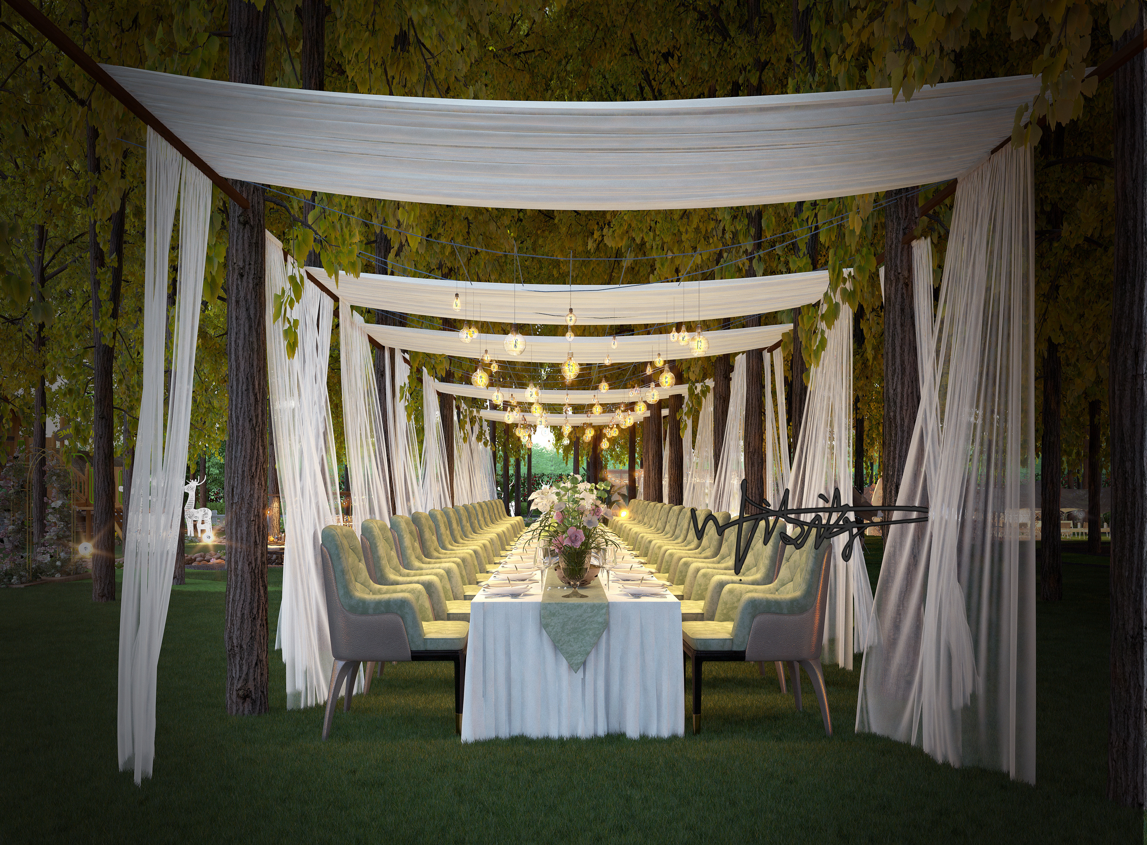 露营风森林美学 室外效果图-3