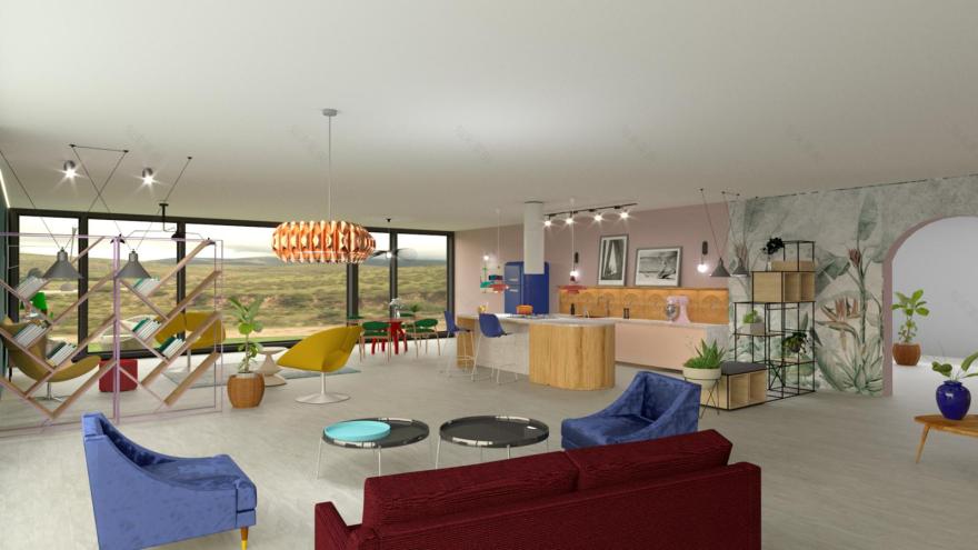 带小厨房的客厅室内设计丨波兰华沙-11