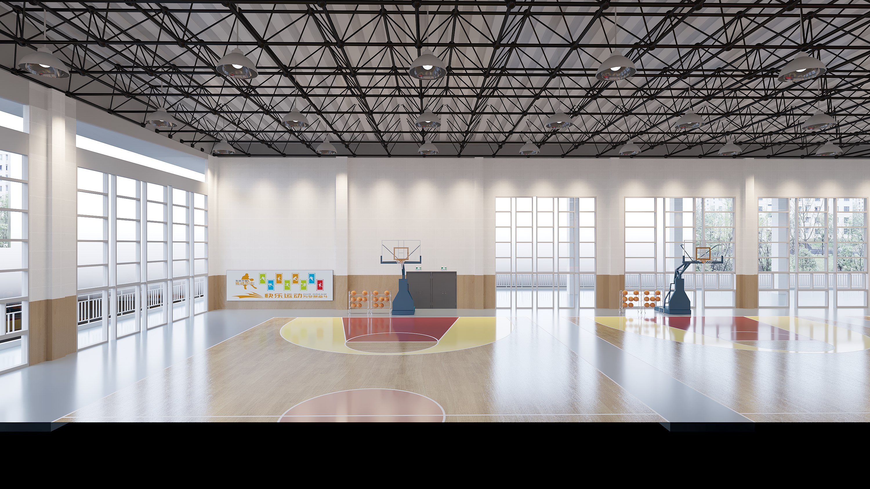 校园体育馆舞台装修设计升级改造-8
