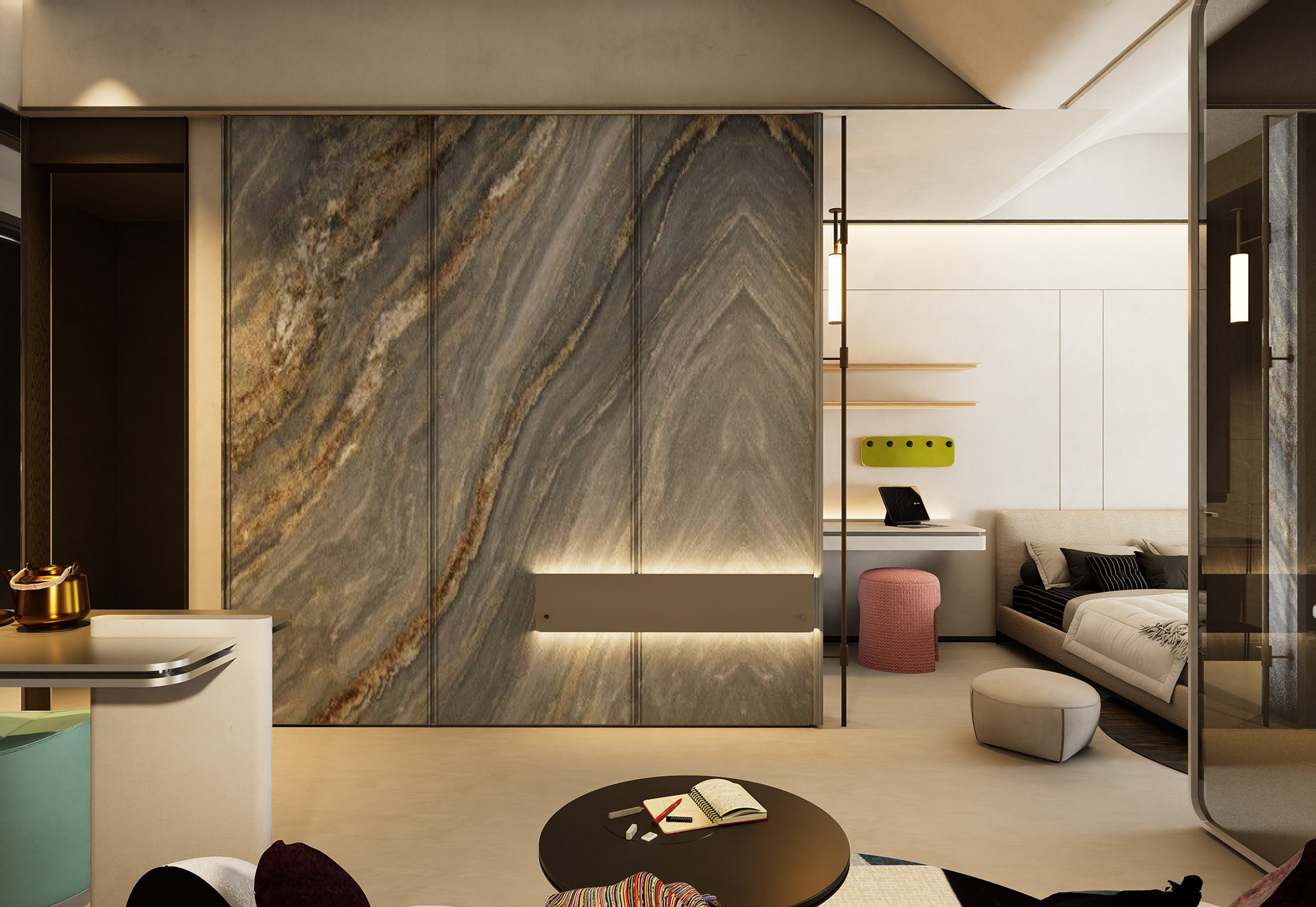 弧影棲所・城市輕奢私寓丨中国台湾丨蓝雅设计事务所-31