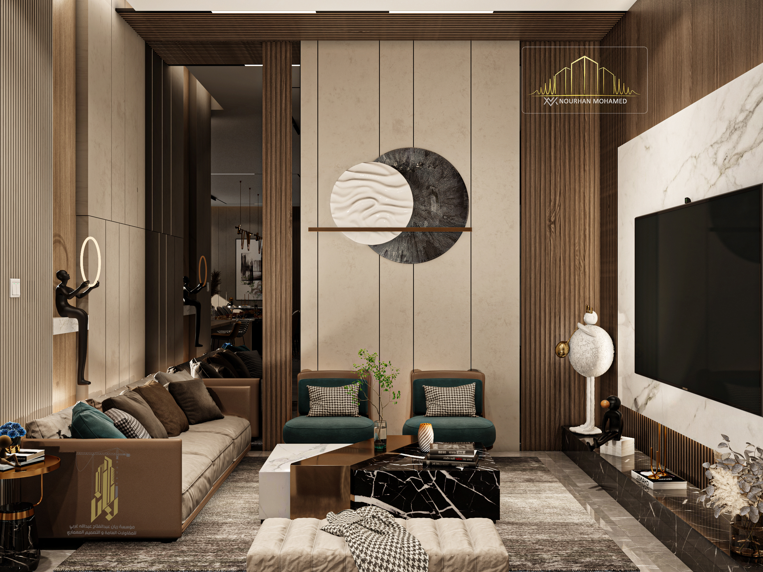 Reception + Kitchen interior design-2