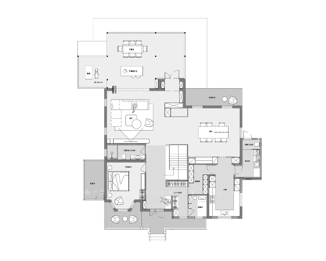 藏在“小镇”里的舒适之家丨中国上海丨上海陈尹周室内设计-14