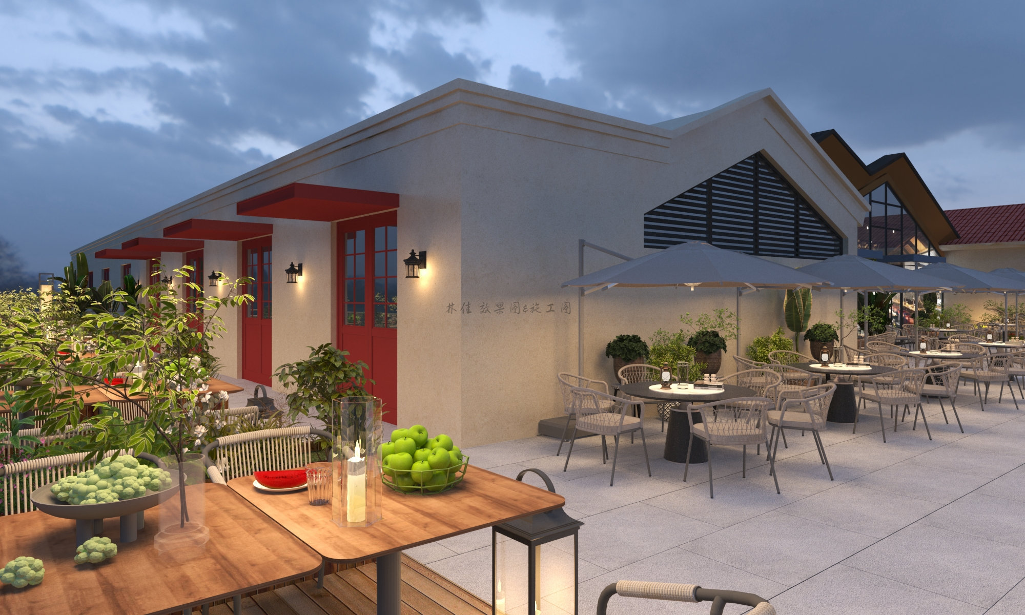 室外/各类黄昏类型鸟瞰图纸 -4