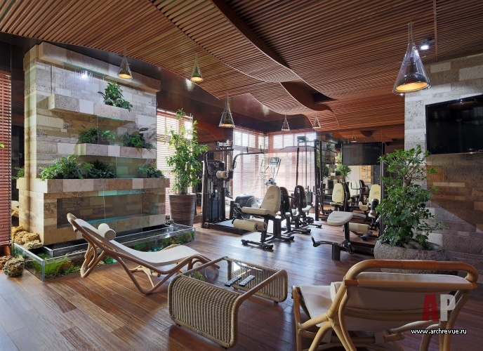 有瀑布和LED照明的豪华公寓室内设计丨Макушев Сергей,Серебряная Мария-41