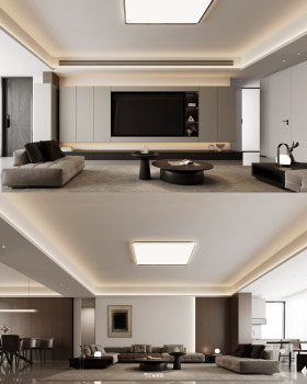 住宅-现代客厅卧室小户型设计