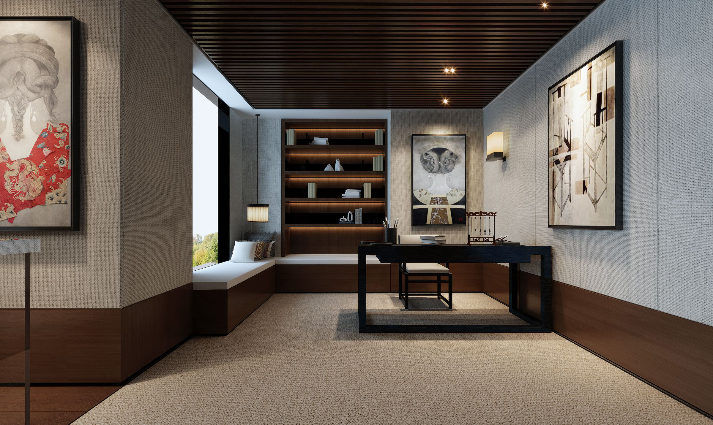 新中式 中式古典 奢华家装别墅样板房-7-30