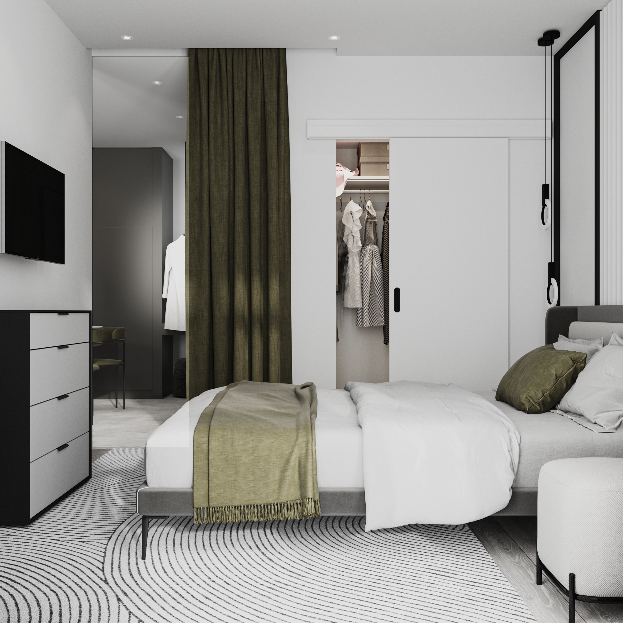 Дизайн- проект квартиры 38 м2 в ЖК Минск- Мир-11