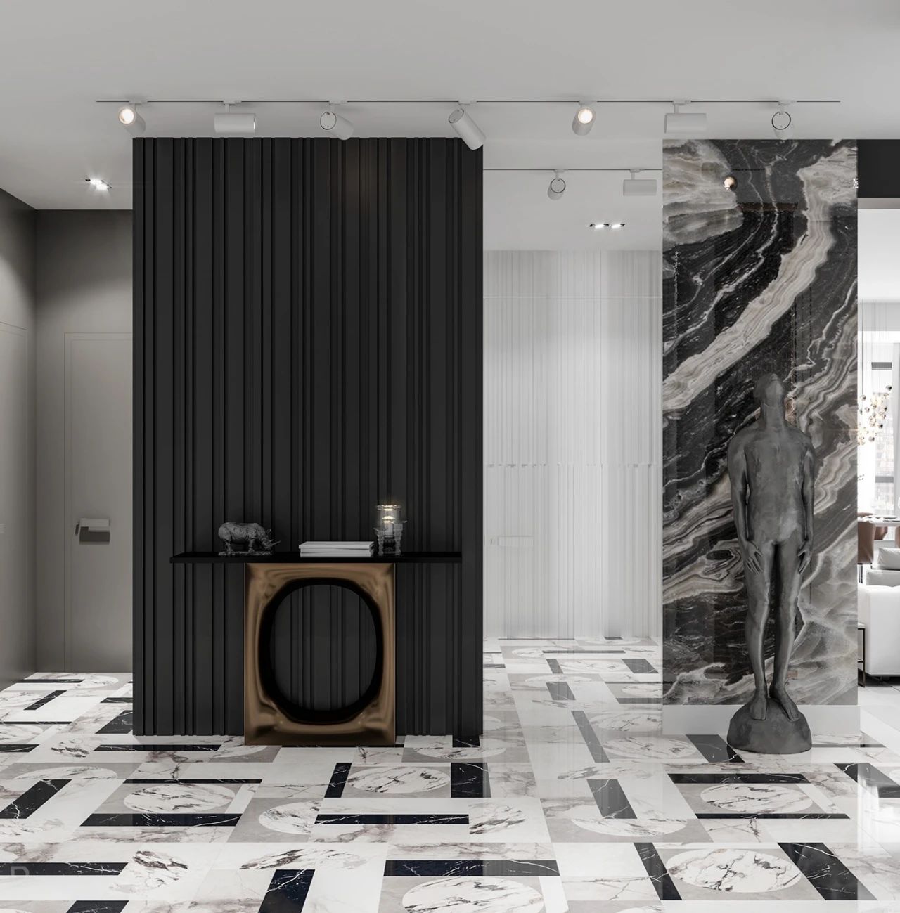 现代简约玄关设计-99