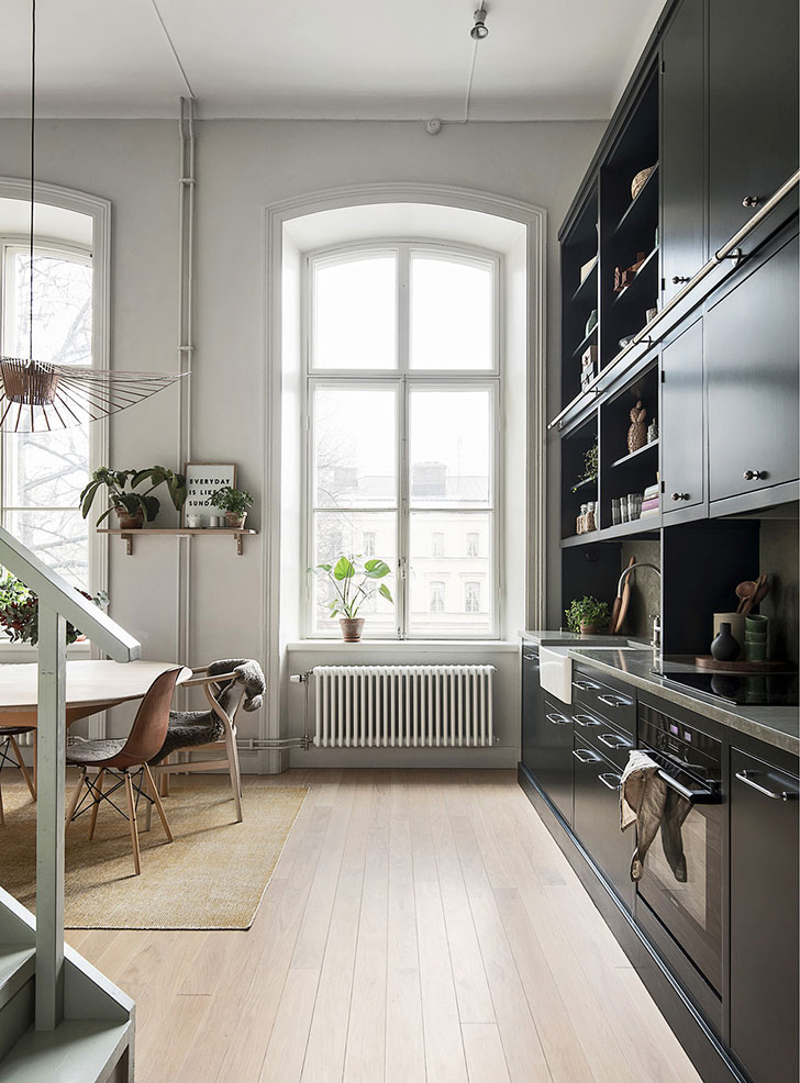 Stockholm 复古风高层公寓 | 4.5 米高天花板、阳光明媚、时尚设计-6