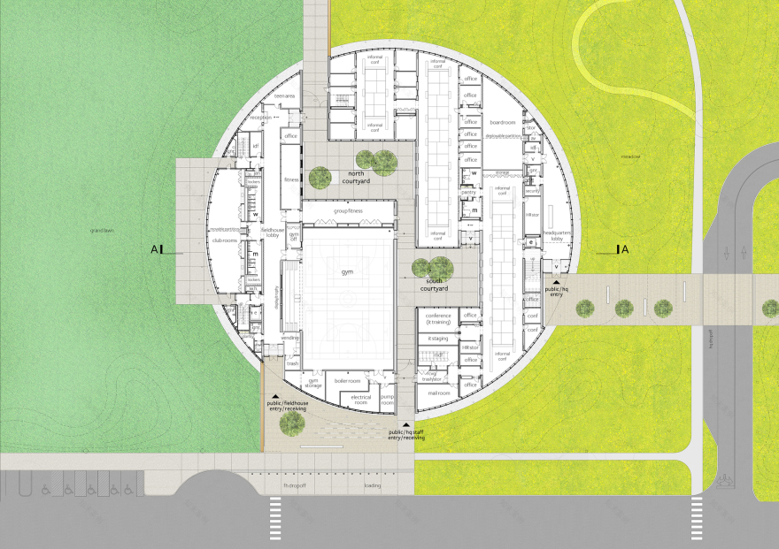 芝加哥公园区总部和体育馆丨美国芝加哥丨John Ronan Architects-45
