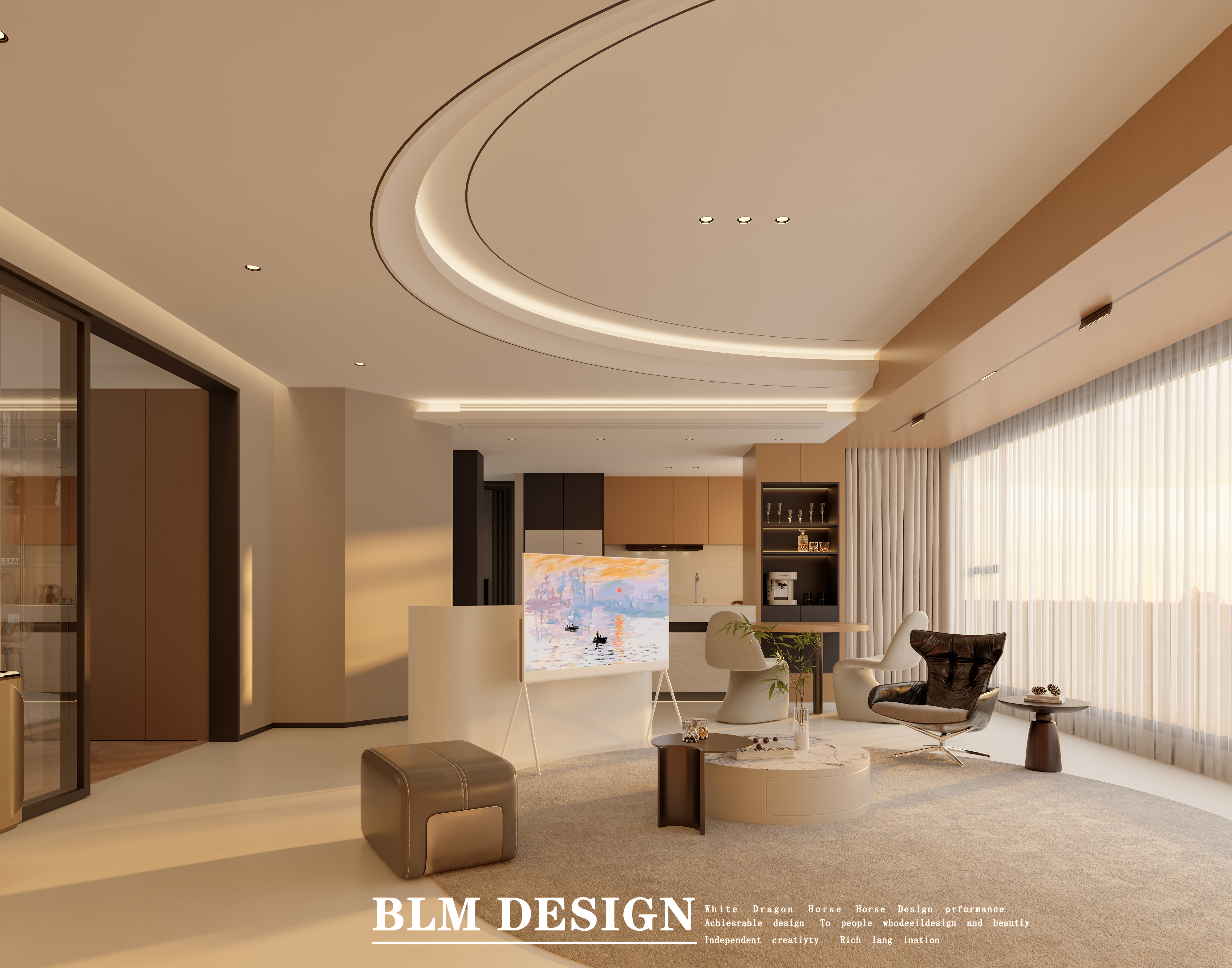 现代原木风效果图-2