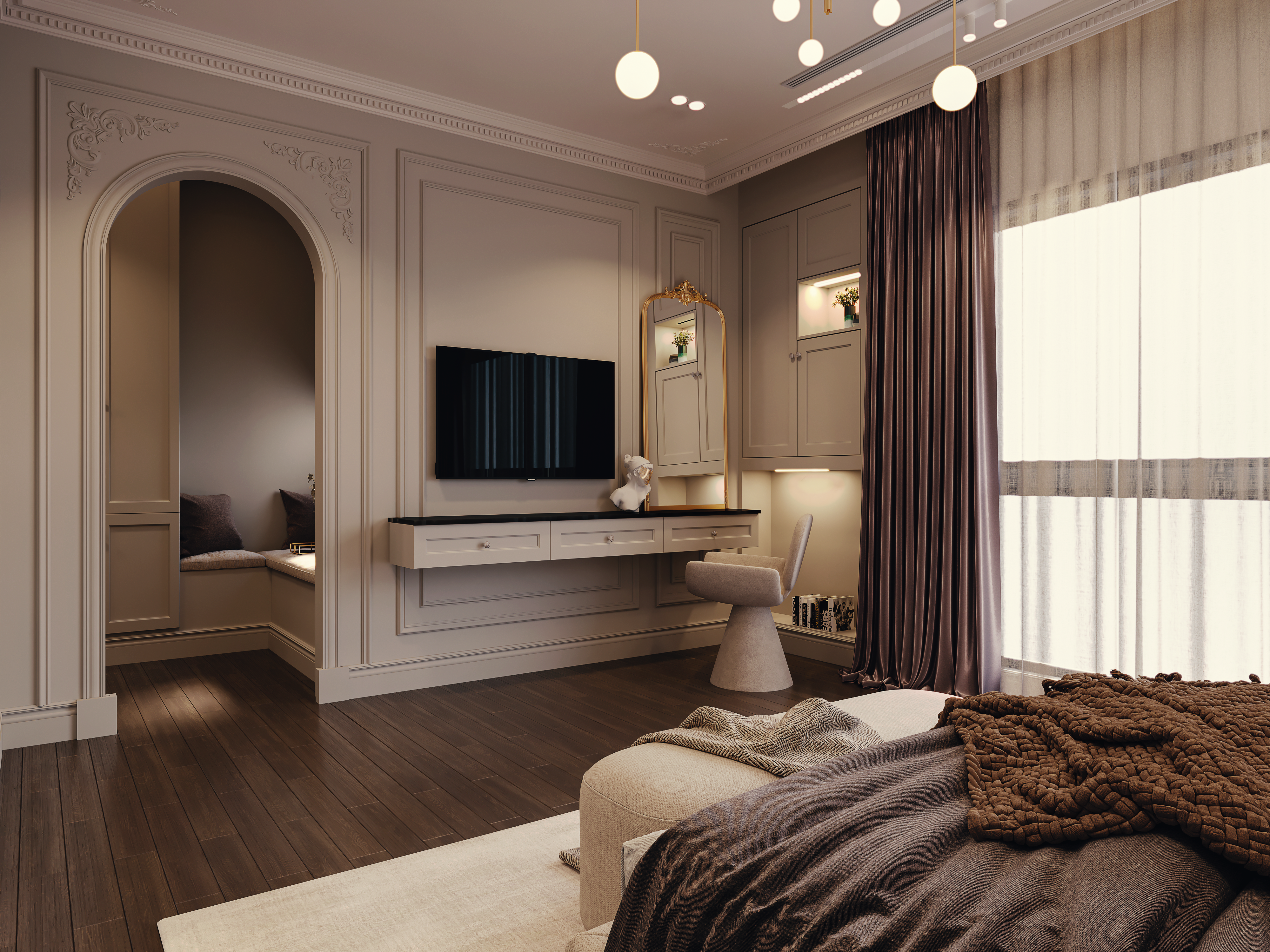 主卧室设计丨埃及开罗丨Yasmin Samir-10