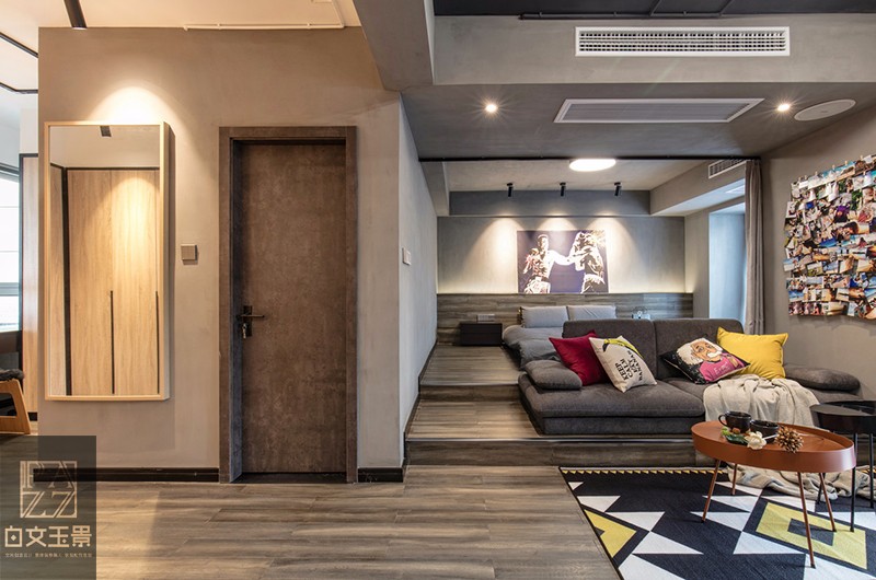 白文玉景设计团队打造 89㎡炫酷黑色工业风住宅-9